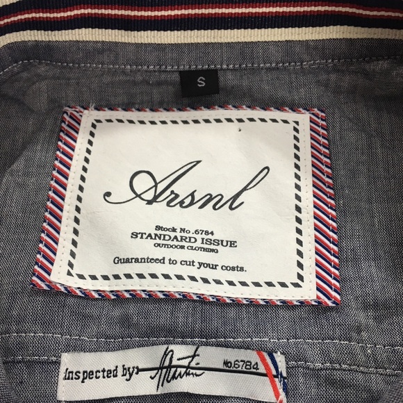 (SOLD) Arsnl - Men’s NWT Long Sleeved Button Down - Picture 2 of 6